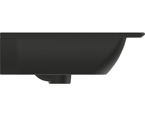 Lavabo noir, vue latérale