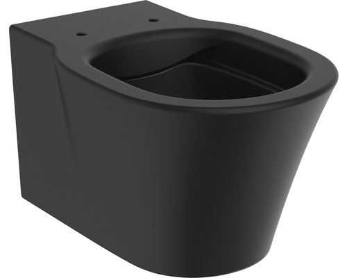 WC suspendu Ideal Standard Keramag/GEBERIT Connect Air cuvette à fond creux sans bride Noir mat sans abattant E2288V3