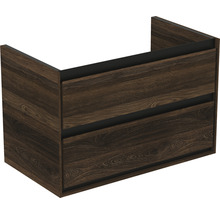 Waschtischunterschrank Ideal Standard Connect Air BxHxT 51,7 x 44 cm x 80 cm Frontfarbe nuss schwarz matt holzdekor R0474NE