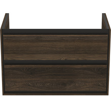 Waschtischunterschrank Ideal Standard Connect Air BxHxT 51,7 x 44 cm x 80 cm Frontfarbe nuss schwarz matt holzdekor R0474NE