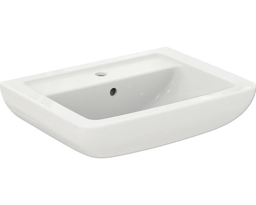 Meuble WC avec cuvette et lave-main moderne - Blanc - 50 cm x 89
