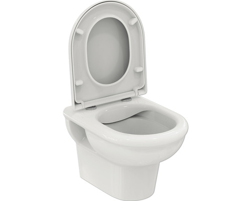 Wand-WC mit offenem Spülrand und WC-Sitz