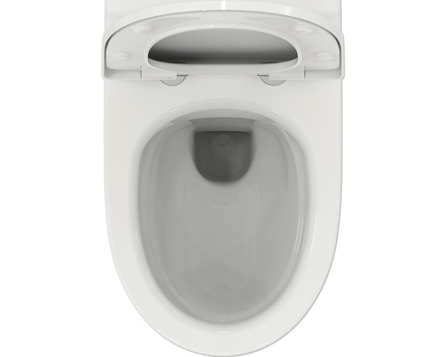 Hänge-WC mit offenem Spülrand und WC-Sitz