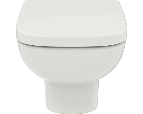 WC suspendu à fond creux avec couvercle