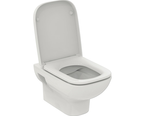 WC suspendu Ideal Standard Keramag/GEBERIT Ideal Standard i,life A cuvette à fond creux sans bride blanc avec abattant T467101