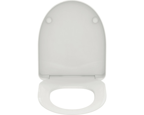 Toilettensitz aus Kunststoff, Aufsicht