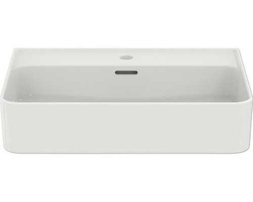 Lavabo en céramique avec trop-plein et trou de robinet