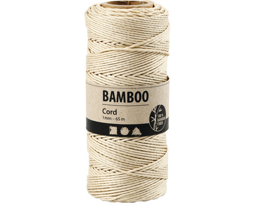 Corde en bambou naturel 1 mm 65 m