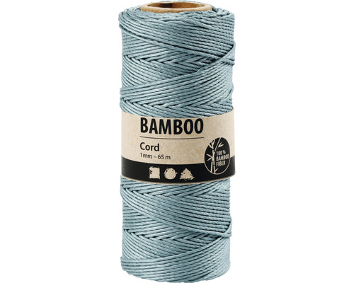 Corde en bambou turquoise 1 mm 65 m