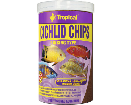 Chips de nourriture Tropical Cichlid Chips 1 l