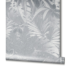 Rouleau de papier peint à motif de feuilles de jungle