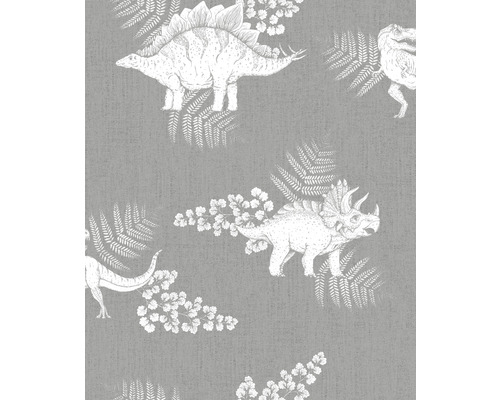 Papier peint intissé 45803 Kids Walls dinosaures gris