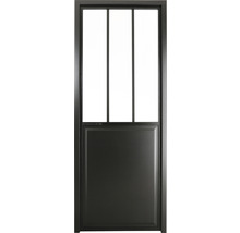 Halbe Tür mit Glaseinsatz im oberen Bereich