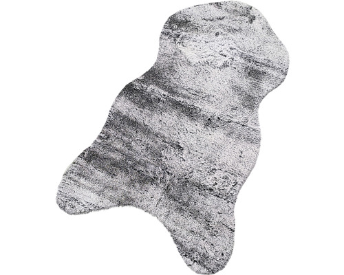 Tapis gris en forme de fourrure