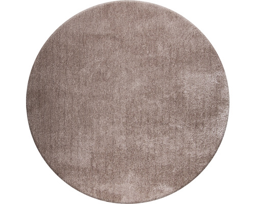 Tapis Shaggy Wellness taupe rond Ø 160 cm