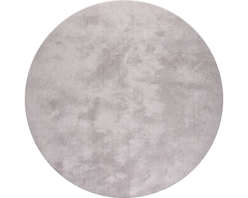 Tapis Shaggy Wellness argent rond Ø 160 cm