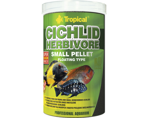 Nourriture pellets Tropical Cichlid Herbivore Pellets S 1 l
