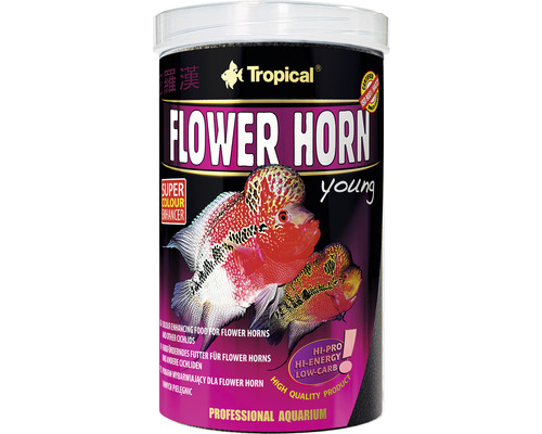 Nourriture pellets Tropical Flower Horn Young Pellets 1 l