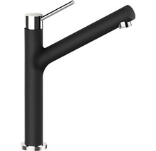 Robinet de lavabo noir avec mitigeur monocommande