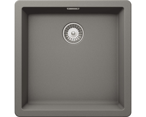 Évier Schock Greenwich N-100 456 x 456 mm silverstone GREN100USIL sans égouttoir Évier en granit avec bonde