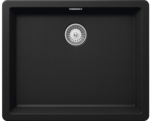 Évier Schock Greenwich N-100L 556 x 456 mm puro GREN100LAPUR sans égouttoir Évier en pierre avec drain