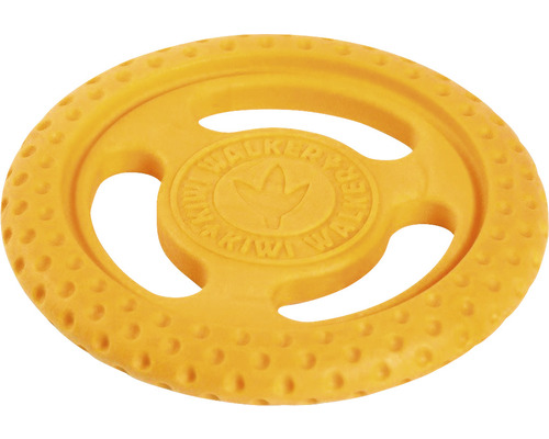 Anneau d''alimentation pour chien jaune en caoutchouc