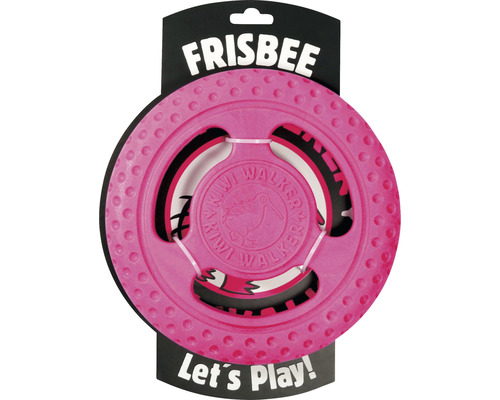 Jouet pour chiens Kiwi Play frisbee Maxi rose vif 21,5 x 3,5 cm