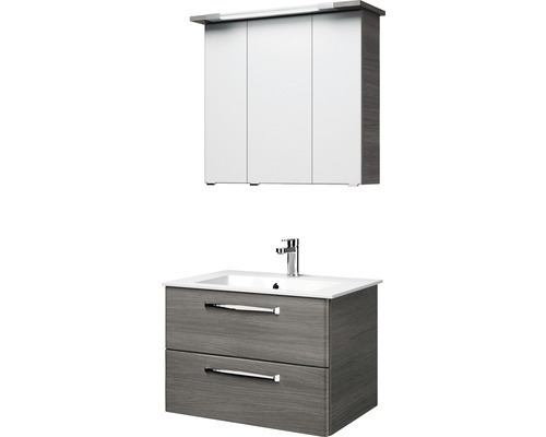 Meuble sous-lavabo avec lavabo et armoire de toilette pour la salle de bain