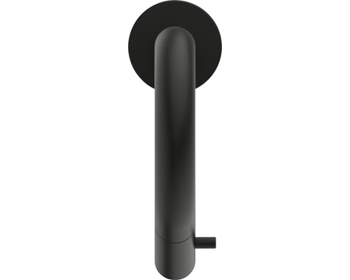 Schwarzer Wasserhahn zur Wandmontage