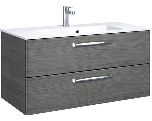 Meuble sous-vasque avec deux tiroirs et vasque à poser