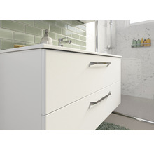 Badmöbel-Set Pelipal Kumba BxHxT 107 x 200 x 50 cm Frontfarbe weiß hochglanz mit Mineralguss-Waschtisch weiß 99.107012509