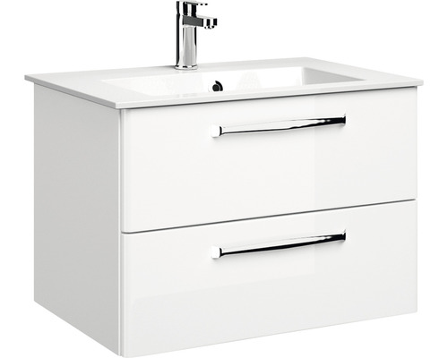 Waschtischunterschrank mit zwei Schubladen und Armatur