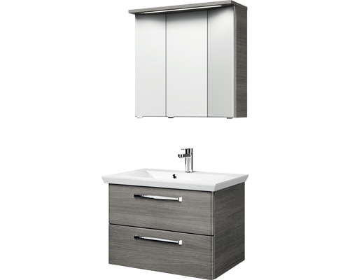 Waschtischunterschrank mit Waschbecken und Spiegelschrank für das Badezimmer