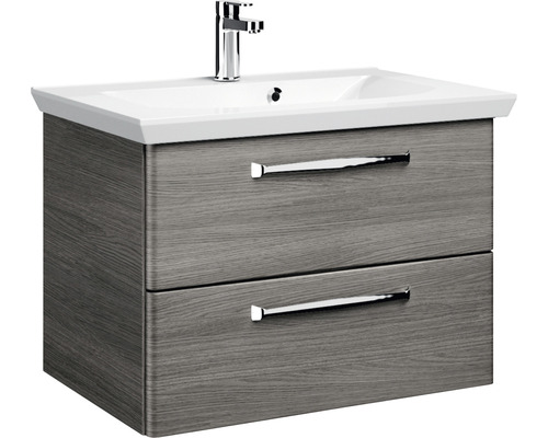 Waschtischunterschrank mit zwei Schubladen, Waschbecken und Armatur
