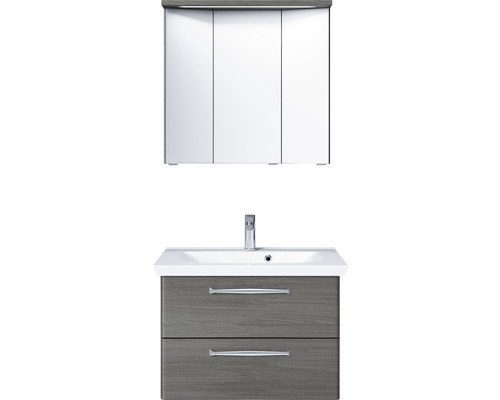 Badezimmerset mit Waschtischunterschrank und Spiegelschrank