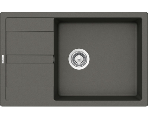 Évier Schock Manhattan D-100LS 780 x 500 mm asphalte MAND100LSAGAS avec égouttoir Évier avec égouttoir