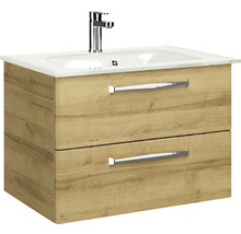 Meuble sous-lavabo avec deux tiroirs et lavabo
