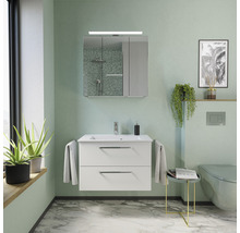 Set de meubles de salle de bains Pelipal Kumba lxhxp 77 x 200 x 50 cm couleur de façade blanc haute brillance avec vasque en fonte minérale blanc 99.77012609-thumb-5