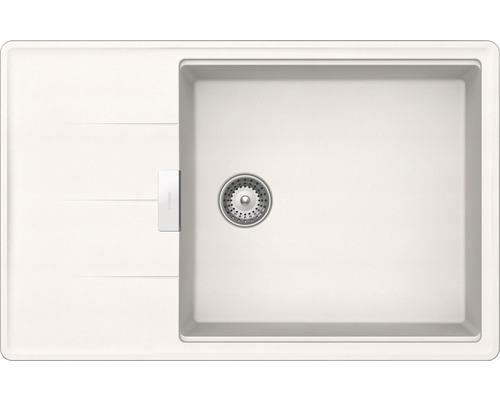 Évier Schock Tia D-100 LS 780 x 500 mm polaris TIAD100LSUPOL avec égouttoir Évier en granit avec égouttoir et bonde à panier