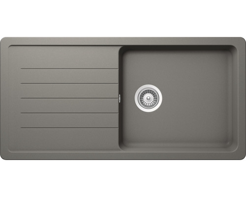 Évier Schock Toledo D-100L 1000 x 500 mm silverstone TOLD100LUSIL avec égouttoir Évier en granit avec égouttoir