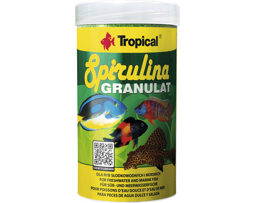 Nourriture granulée Tropical Spirulina 36% Granulés 250 ml