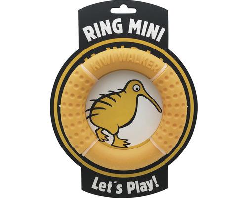 Jouet pour chiens Kiwi Play anneau Mini orange 13,5 x 2,5 cm