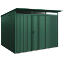 Gartenhaus Hörmann EcoStar Trend-P Typ 3 RAL6005 Einzeltür 312,7 x 283,4 cm grün
