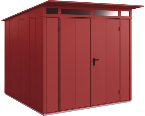 Abri de jardin Hörmann EcoStar Elegant-P type 2 RAL3004 porte à deux vantaux 247,9 x 283,4 cm rouge