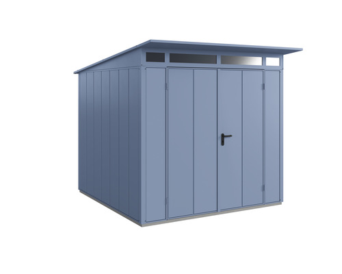 Abri de jardin Hörmann EcoStar Elegant-P type 2 RAL5014 porte à deux vantaux 247,9 x 283,4 cm bleu