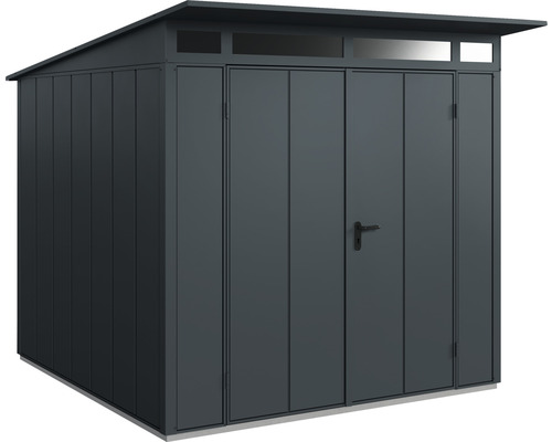 Abri de jardin Hörmann EcoStar Elegant-P type 2 RAL7016 porte à deux vantaux 247,9 x 283,4 cm anthracite