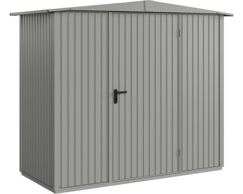 Abri de jardin Hörmann EcoStar Trend-S type 1 RAL9007 porte à un vantail 238 x 107,8 cm gris