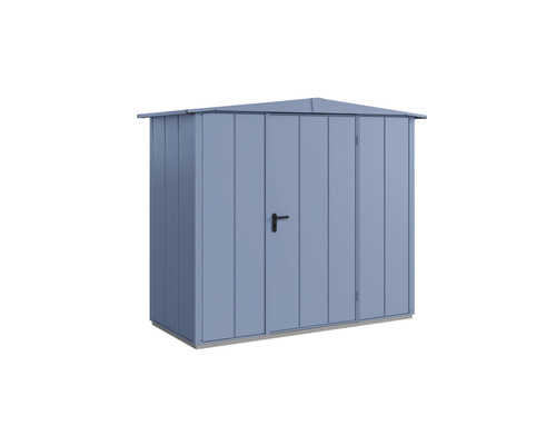 Abri de jardin Hörmann EcoStar Elegant-S type 1 RAL5014 porte à un vantail 258,8 x 121,3 cm bleu