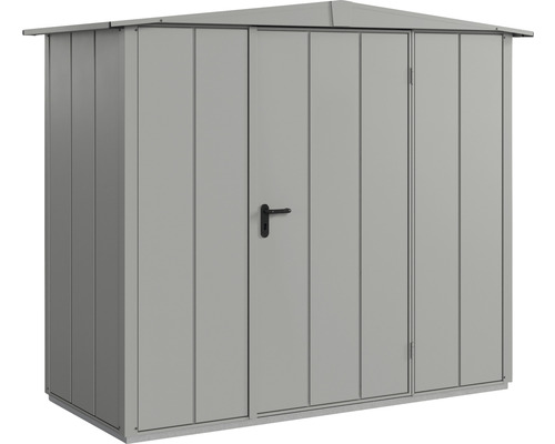 Abri de jardin Hörmann EcoStar Elegant-S type 1 RAL9007 porte à un vantail 238 x 107,8 cm gris