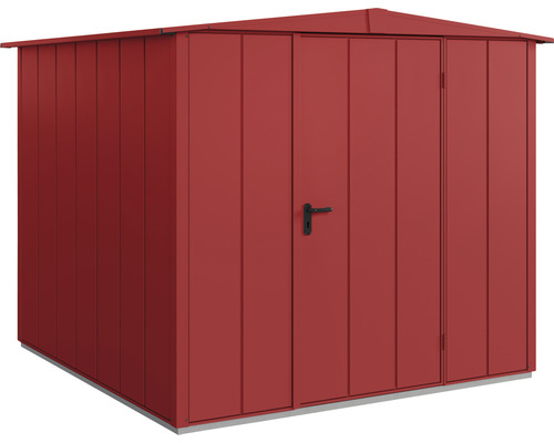 Abri de jardin Hörmann EcoStar Elegant-S type 2 RAL3004 porte à un vantail 238 x 238 cm rouge